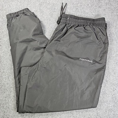 Fighthaus Sauna Pants 2XL Black Sliver Lined Zip Pockets Steam Sweat Gym Workout