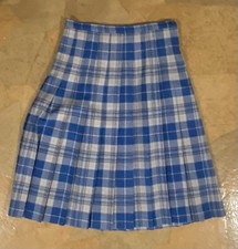 Vintage Women's Tweeds  Tartans BY Border-Kilts 100 Wool Pleated Skirt Sz 16