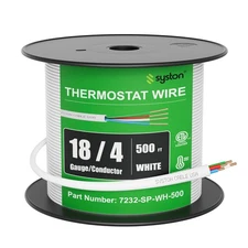 Syston 18/4 Thermostat HVAC Heating Cable Wire 500 FT 18 AWG 4C 100% Copper CL3R