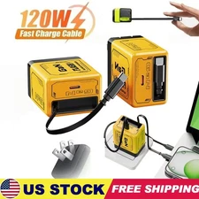 2 In 1 GaN Charger Scalable 120W Max Fast Charger Module With Type C & USB Ports