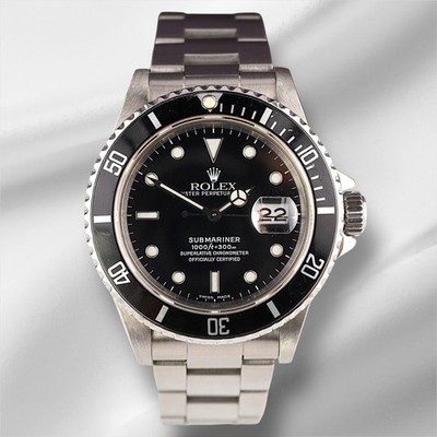 Rolex Submariner Date 40mm Steel Black Dial Mens Watch Oyster
