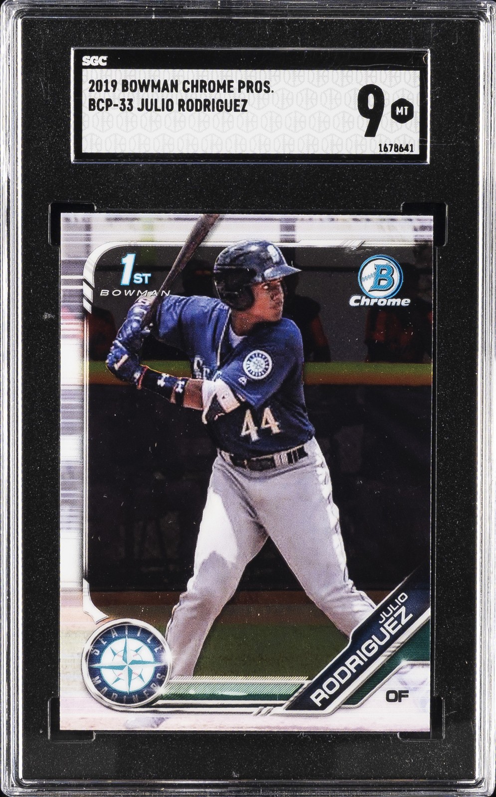 2019 BOWMAN CHROME PROSPECTS #BCP-33 JULIO RODRIGUEZ SGC 9