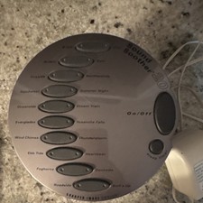 Sharper Image Sound Soother 20 White Noise Machine Gray SM677 SM901