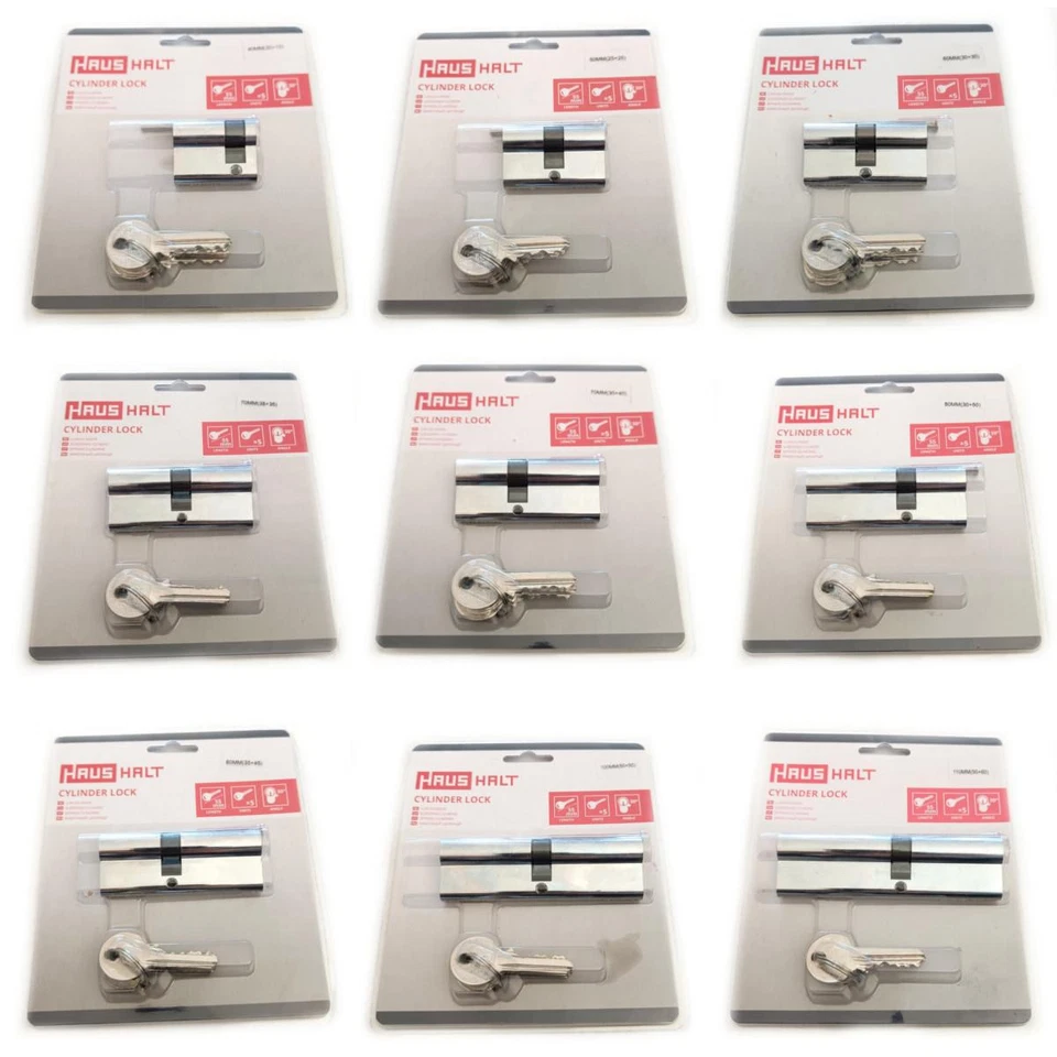 HAUSHALT Zylinderschloss Türzylinder Profilzylinder mit Zylinderschlüssel Schloss