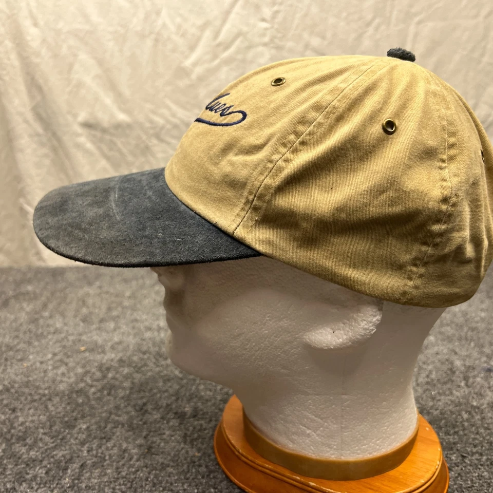 Vintage Mega Cap The Moody Blues Band Adult Adjustable Beige Blue Casual Hat - Image 3 of 4