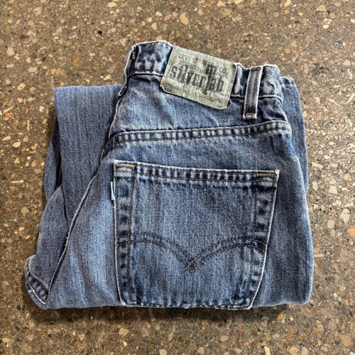 Vintage Levi’s SilverTab Blue Denim Jeans Mens 30x30 Loose Fit Y2K Grunge Skate - Picture 6 of 8