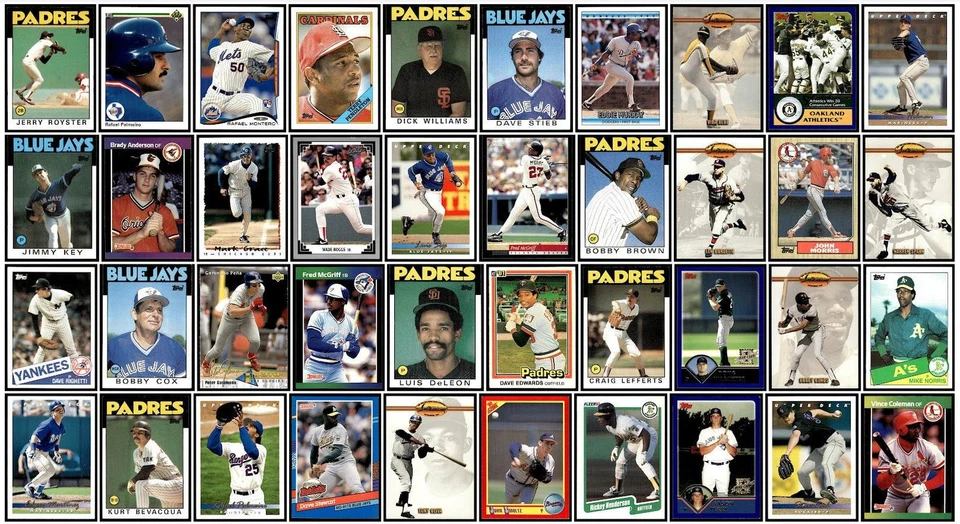 Lote mixto de 104 tarjetas deportivas de béisbol 1981-2014 San Diego Padres Foto 2 de 3