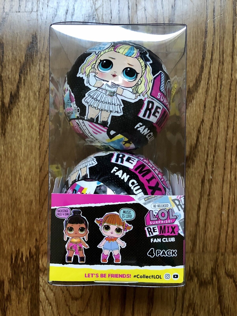 LOL Surprise Remix Fan Club 4 Pack - 4 Re-released Dolls - 7