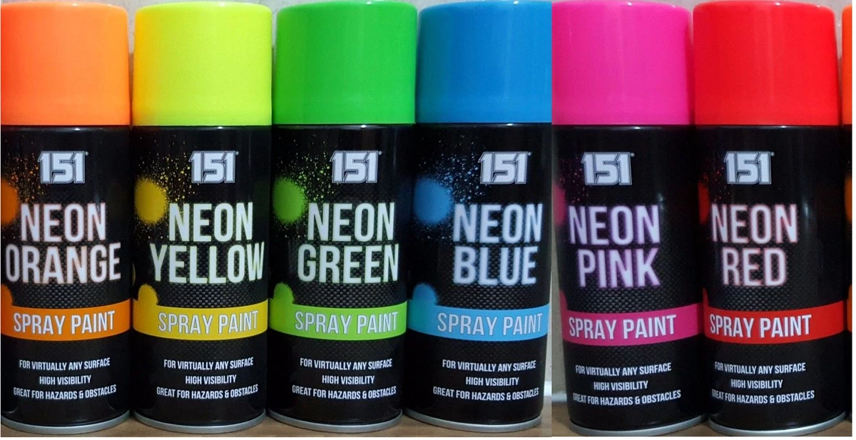 Fluorescent Neon Spray Paint Matt DIY Interior Exterior Bright