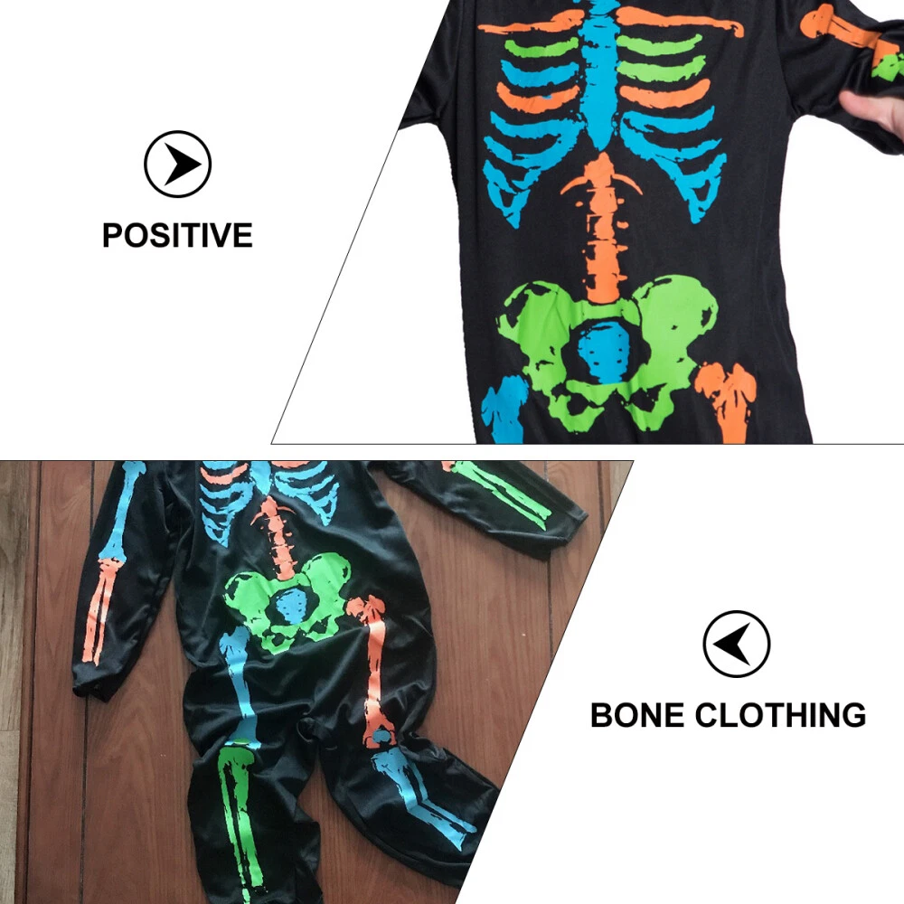 VETEMENTS Costume Halloween Modello Scheletro Vestiti Bambini Cosplay Festa Gioco di Ruolo Vestiti