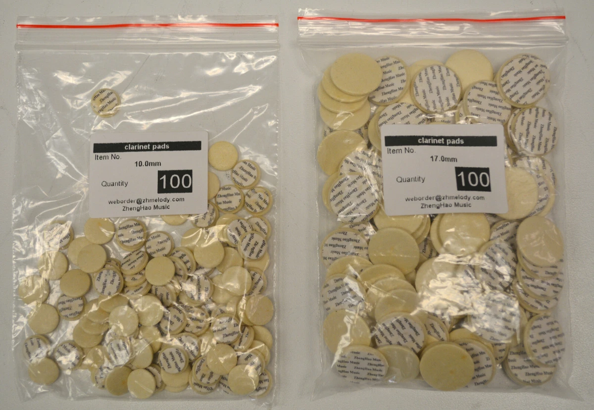 LOT 200 NEW CLARINET PADS BLADDER SKIN 10.0MM AND 17.0MM eBay