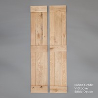 Solid Oak Bifold Ledged Door - Price Per Pair - UK made - Rustic or Prime Grade