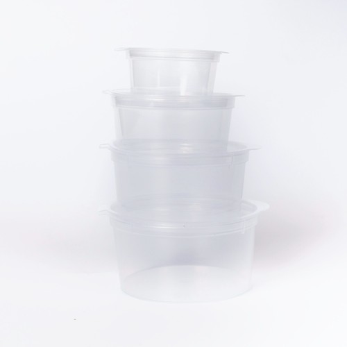 Clear Plastic Portion Cups with Attached Lids Disposable Leak Proof 3 oz. - Picture 6 of 9