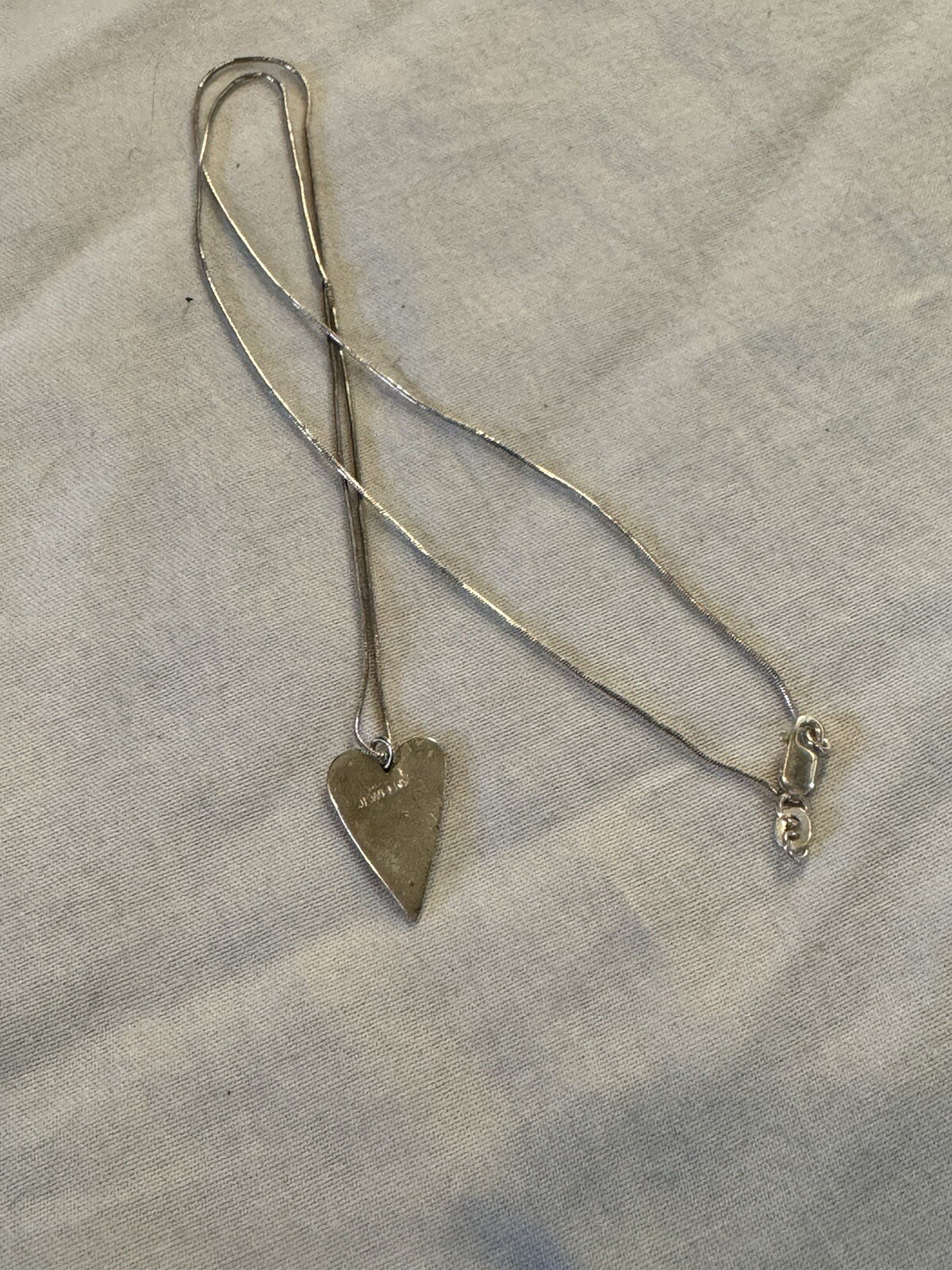 Tiny Solid Sterling Heart On Sterling Chain - image 4
