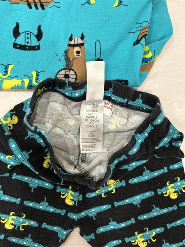 Simple Joys by Carter's Pajama 3Set Boys Kids, Blue Striped W/ Dinosaur Size 6 - Picture 8 of 13