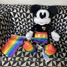 Disney Parks Mickey Mouse Plush 14'' Pride Collection Rainbow
