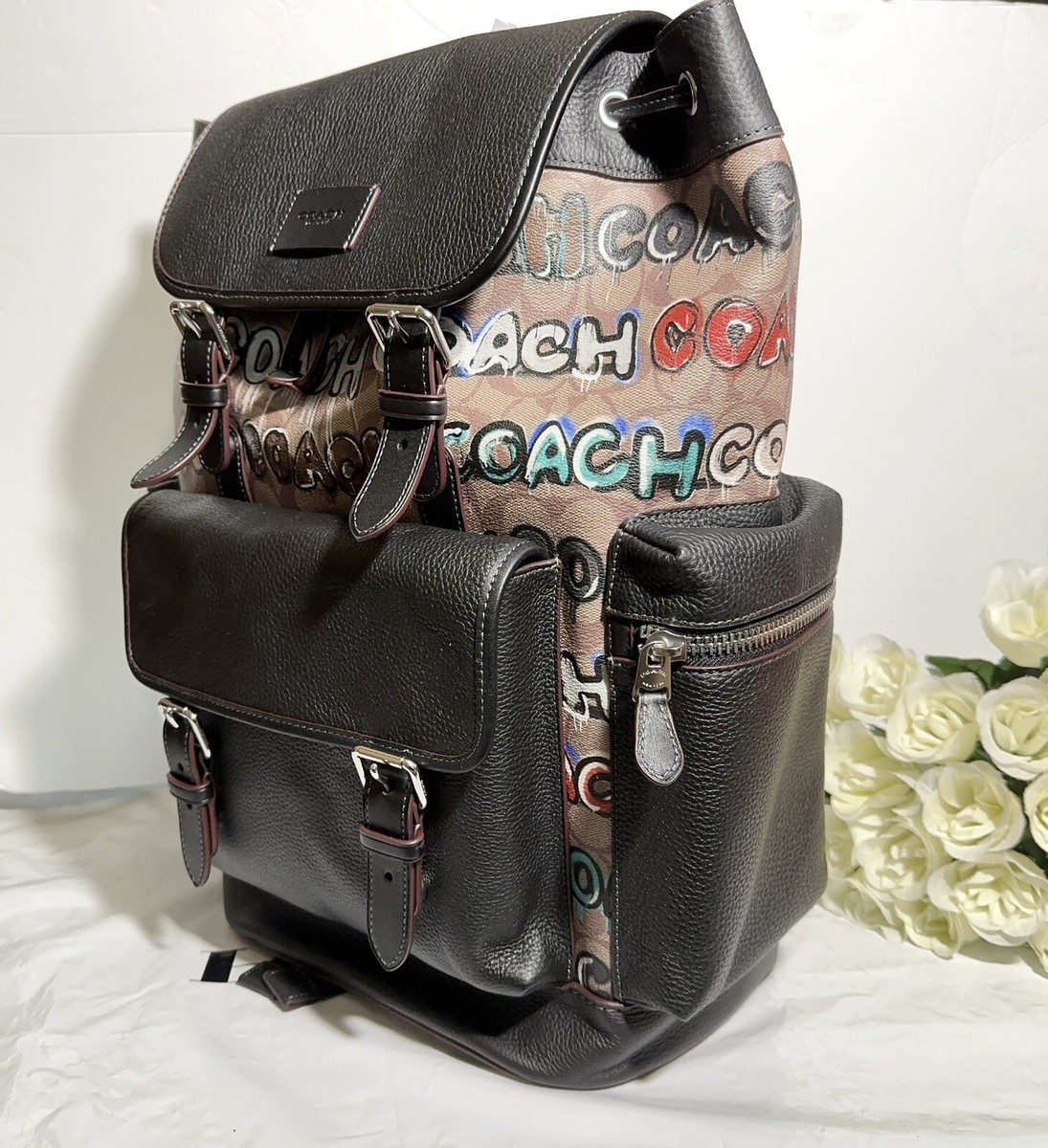 NWT coach Coach X Mint + Serf Sprint Backpack In Signature Canvas