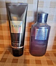 2 pc set Bath  Body Works BLACK TIE Body Cream  3in1 Wash Hair Face NEW Sealed