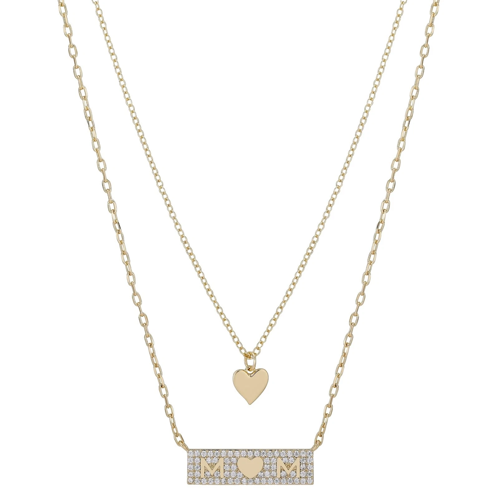 Yellow Gold Plated Layered Fashion Necklaces & Pendants