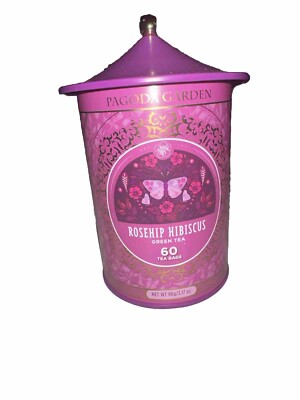Pagoda Garden Caffeinated ROSEHIP HIBISCUS GREEN TEA   60 Bags BB 09/2026
