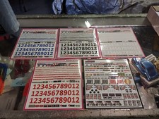 5-SHEET SET IMS 1/24 SLOT CAR SPONSORS  CLUSTERS HIGH QUALITY VINYL DECAL
