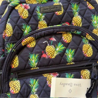 Vera Bradley Pineapple Mini Backpack Navy Yellow Vera Bradley Pineapple Mini Backpack Navy & Yellow | eBay main image 4