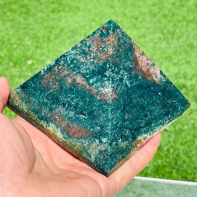 732g Natural Colorful Ocean Jasper Pyramid Quartz Crystal Specimen