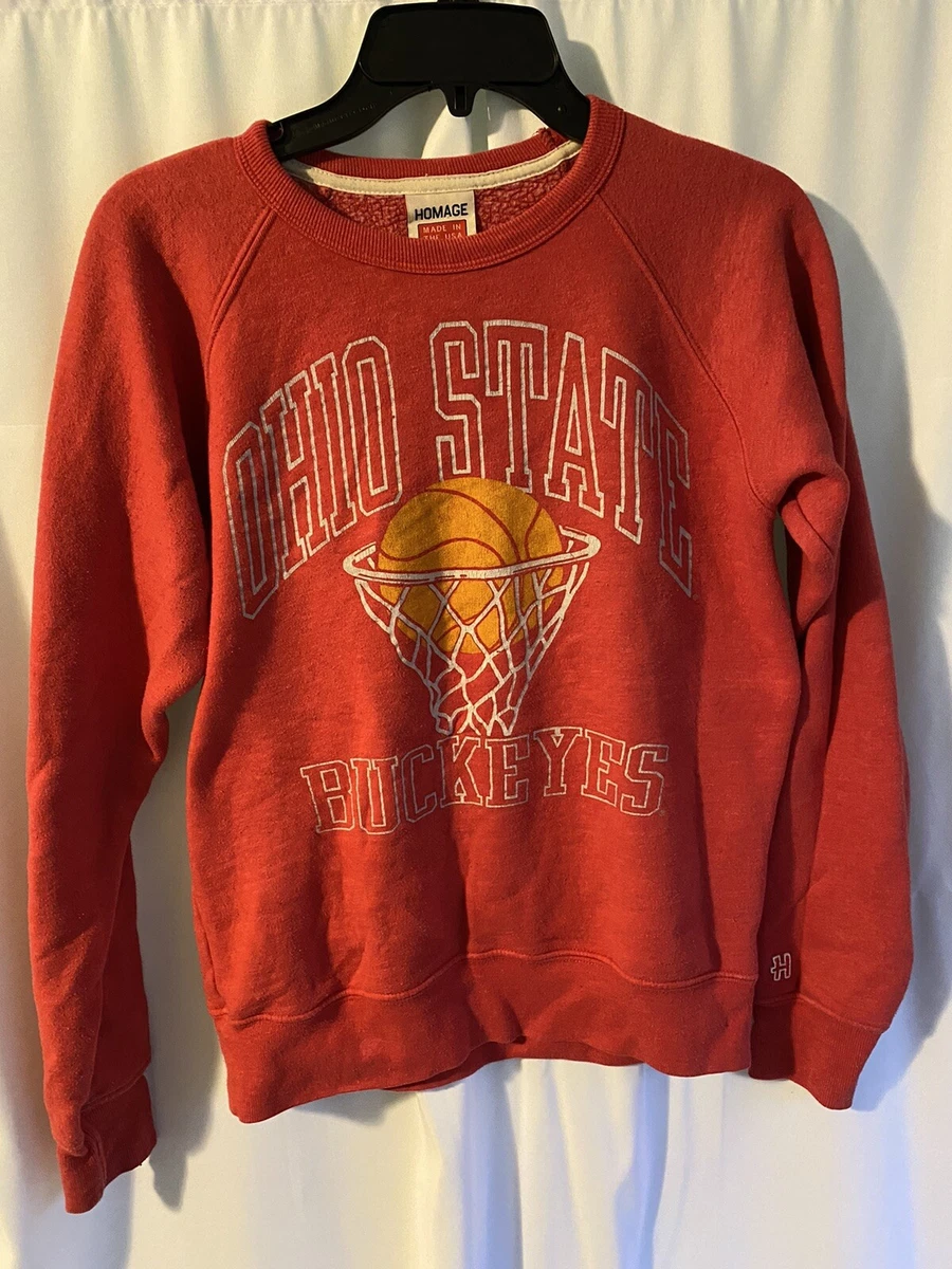 Homage Ohio State University Buckeyes Basketball Red Sweatshirt