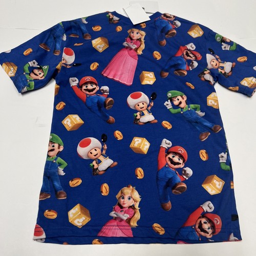 Mario Bros Blue T - shirt Boys H&M Size 6x/7 NWT - 第 5/5 張圖片