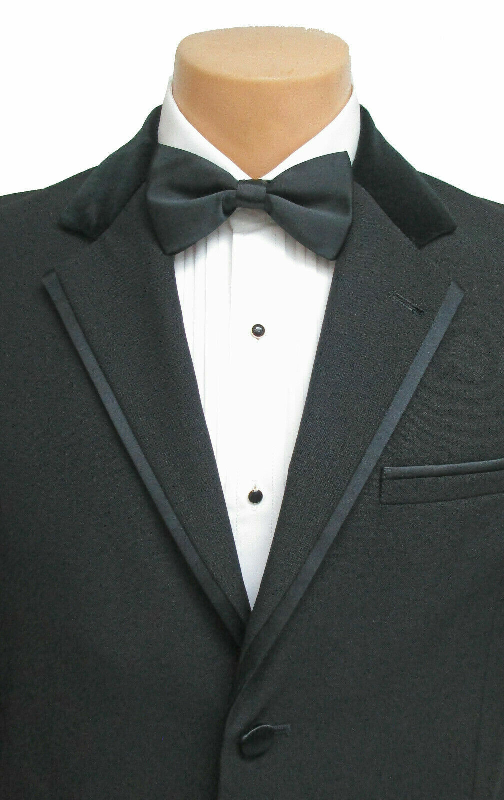 Men's Retro Andrew Fezza Black Tuxedo Jacket with Velvet Collar & Satin ...
