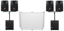 Rockville DJ Package w/ 4 12" Active Speakers 2 12" Powered Subwoofers Facade