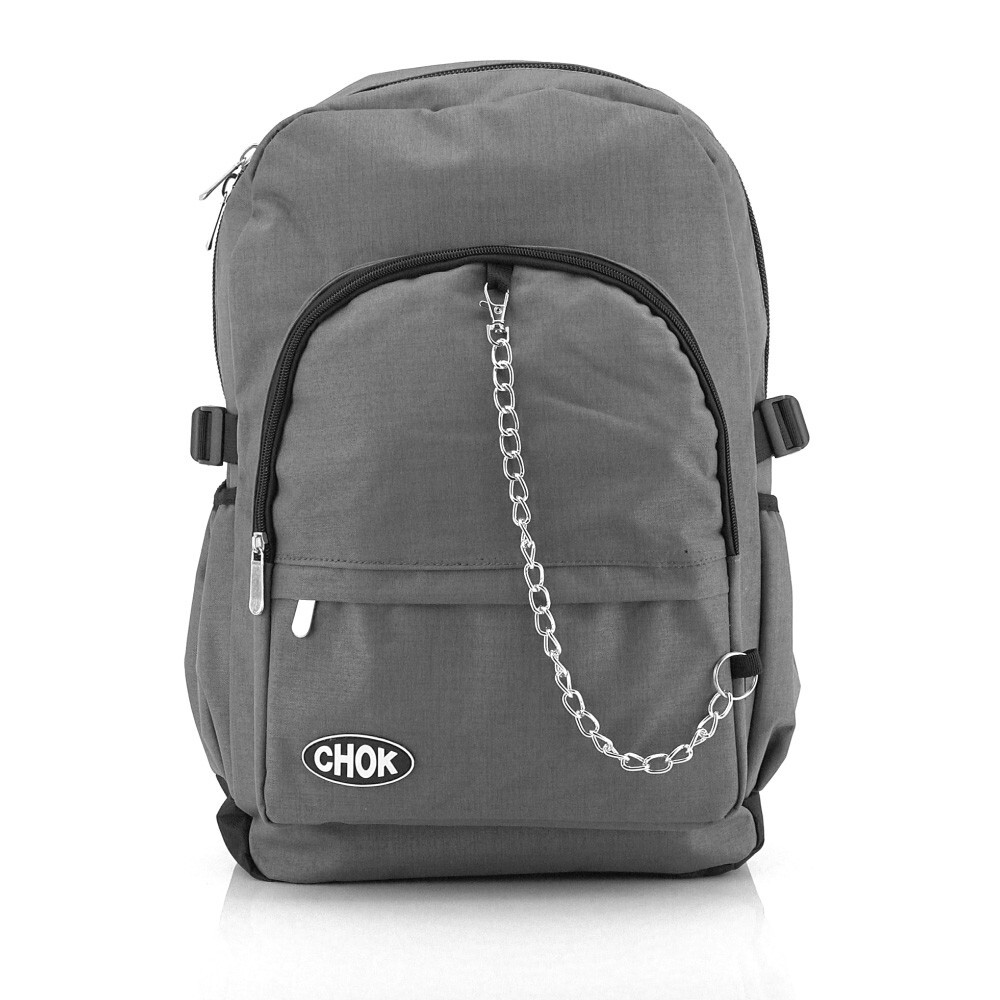 CHOK COMMUTER GREY BACKPACK RUCKSACK Laptop Skate School College Skate Work BAG