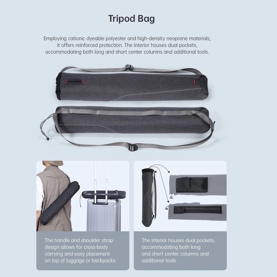 Tripé de viagem Falcam TreeRoot 61" F38 Pro bloqueio rápido com cabeça esférica 5kg/11lbs - Imagem 4 de 4