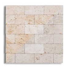 Piastrelle Pietra Travertino Chiaro Light 1x10x20 cm (0,5mq)