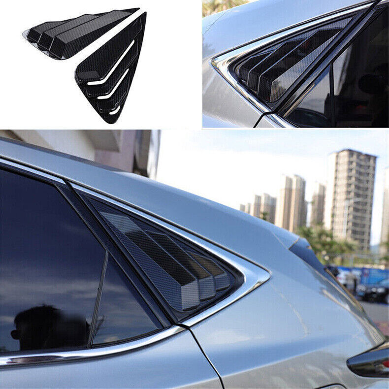 Lexus NX200t NX300h 2015-2021 Rear Quarter Window Carbon Fiber Louver Vent Cover Trim