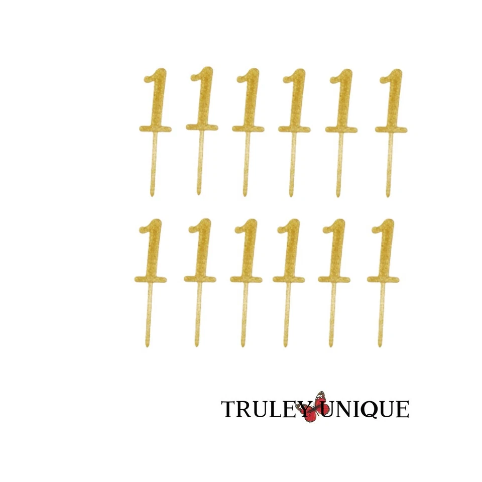 Toppers para cupcakes con número, fuente divertida, tu elección de número, 12 piezas Foto 4 de 4