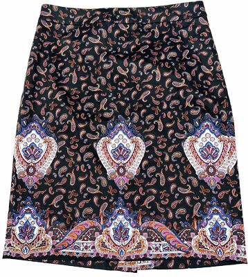 その他 M J. Crew Factory Size 2 The Pencil Skirt Jade Casbah Print Style