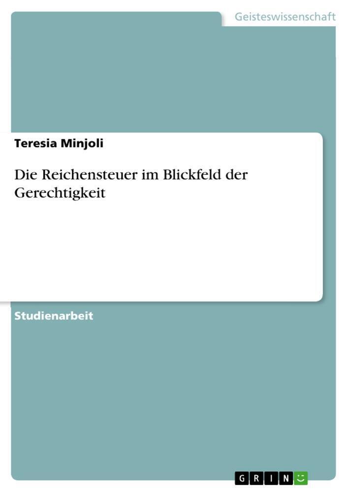 Teresia Minjoli | Die Reichensteuer Blickfeld Der Gerechtigkeit |