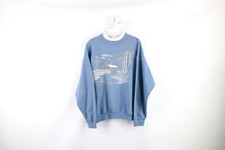 Vtg 90s Streetwear Womens XL Petite Faded Country Nature Crewneck Sweatshirt USA