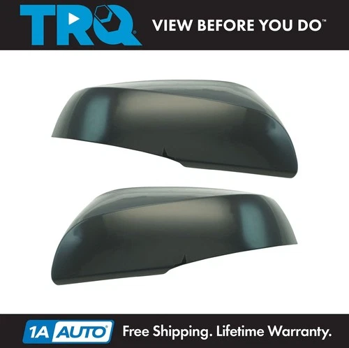 TRQ Black Paint to Match Mirror Cap LH RH Set of 2 Pair for Toyota Tacoma Pickup