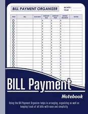 Bill Payment Organizer: Monthly Bill Payment Notebook 8.5" x 11"