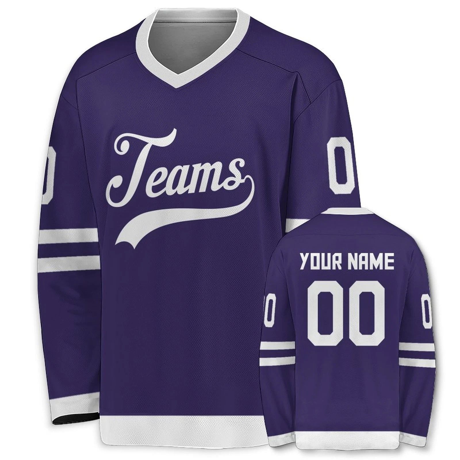Custom Practice Hockey Jersey - Personalized Name Number For Games & Casual Wear