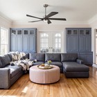 60" Modern Farmhouse Dimmable Ceiling Fan with LED Lights & Remote Control, Used — photo 2