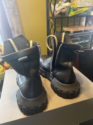 RICK OWENS ARMY BOZO TRACTOR BOOTS | eBay