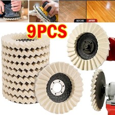 9PCS 5" Wool Felt Flap Disc Metal Working Polishing Buffing Wheel for Grinder