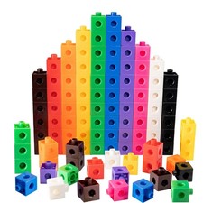 100 Piece Linking Cubes Set, Counting Blocks, STEM, Connecting Blocks, Math M...