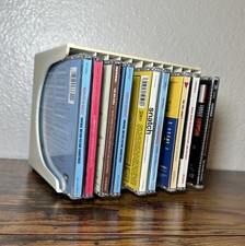 Compact Disc Organizer 12 CD Capacity Alpha Vintage 90s Made USA White/Beige
