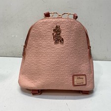 Sac à dos en simili cuir motif oreilles Minnie Mouse en relief rose Loungefly