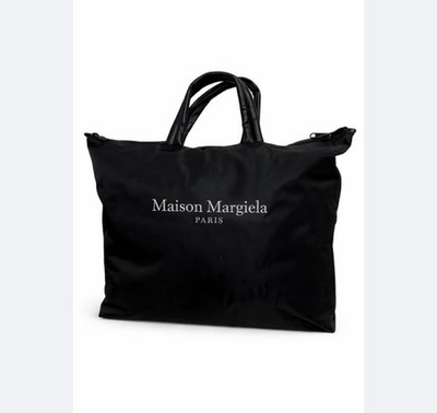 Maison Margiela Large Nylon Leather Tote Bag Black Made in Italy