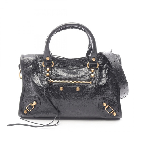 Balenciaga Le City Small 2WAY Handbag Black Leather #RCB9559